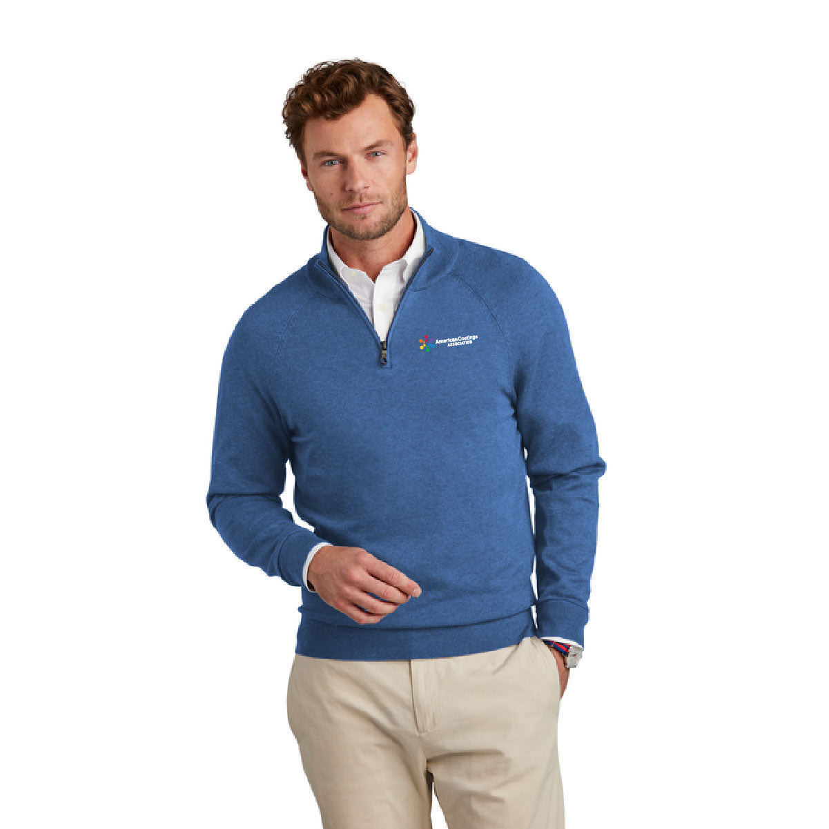 Brooks Brothers® Cotton Stretch 1/4-Zip Sweater