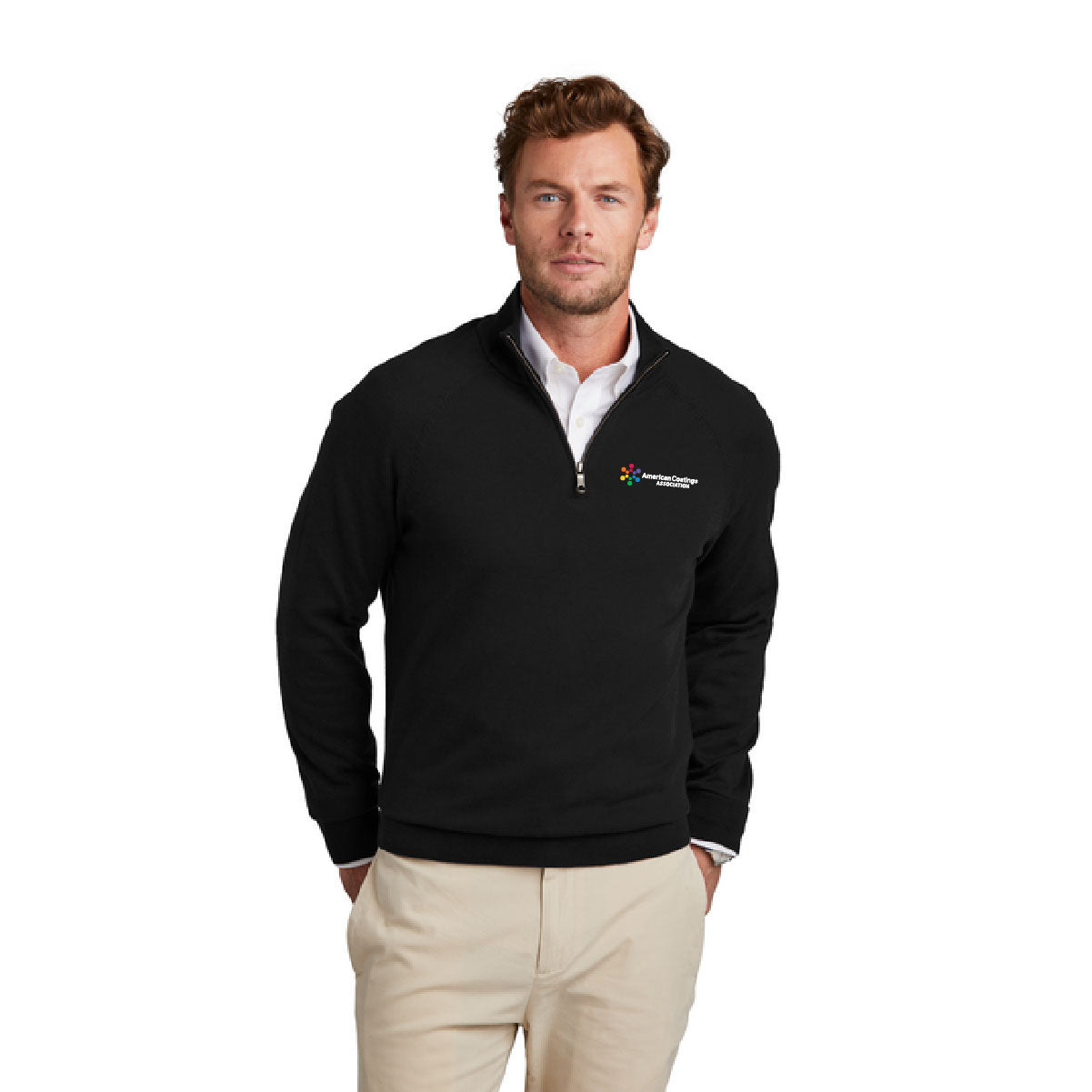 Brooks Brothers® Cotton Stretch 1/4-Zip Sweater