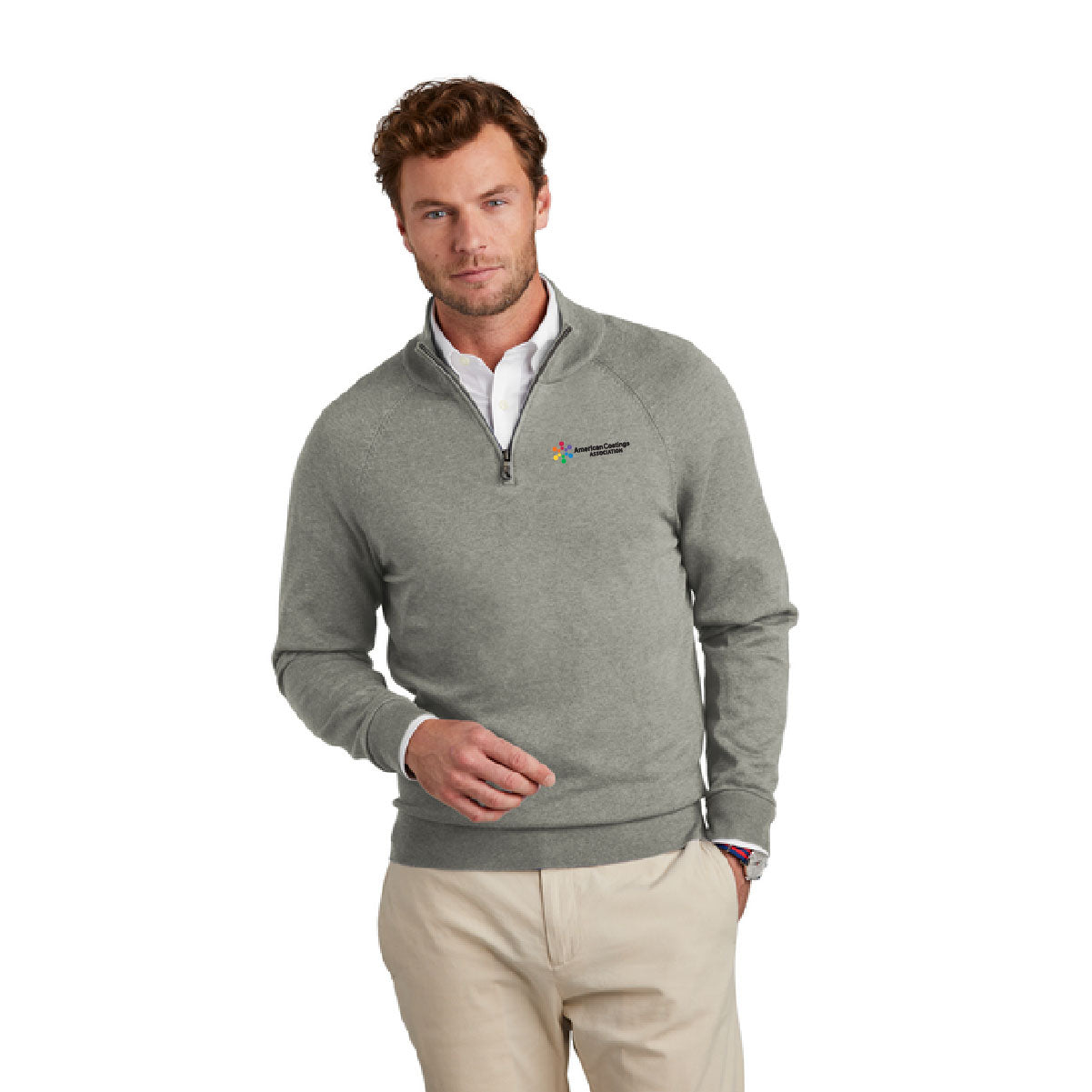 Brooks Brothers® Cotton Stretch 1/4-Zip Sweater
