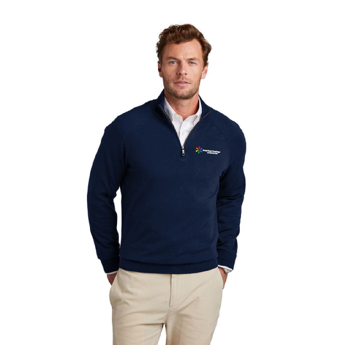 Brooks Brothers® Cotton Stretch 1/4-Zip Sweater