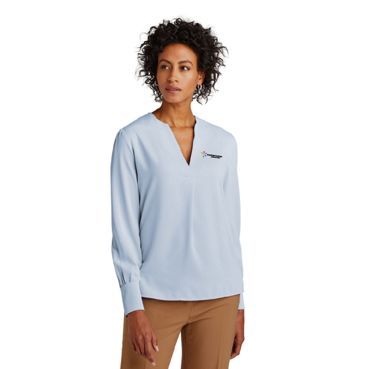 Brooks Brothers® Women’s Open-Neck Satin Blouse