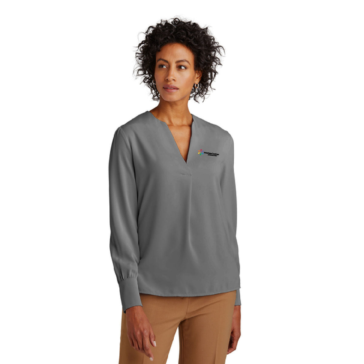 Brooks Brothers® Women’s Open-Neck Satin Blouse