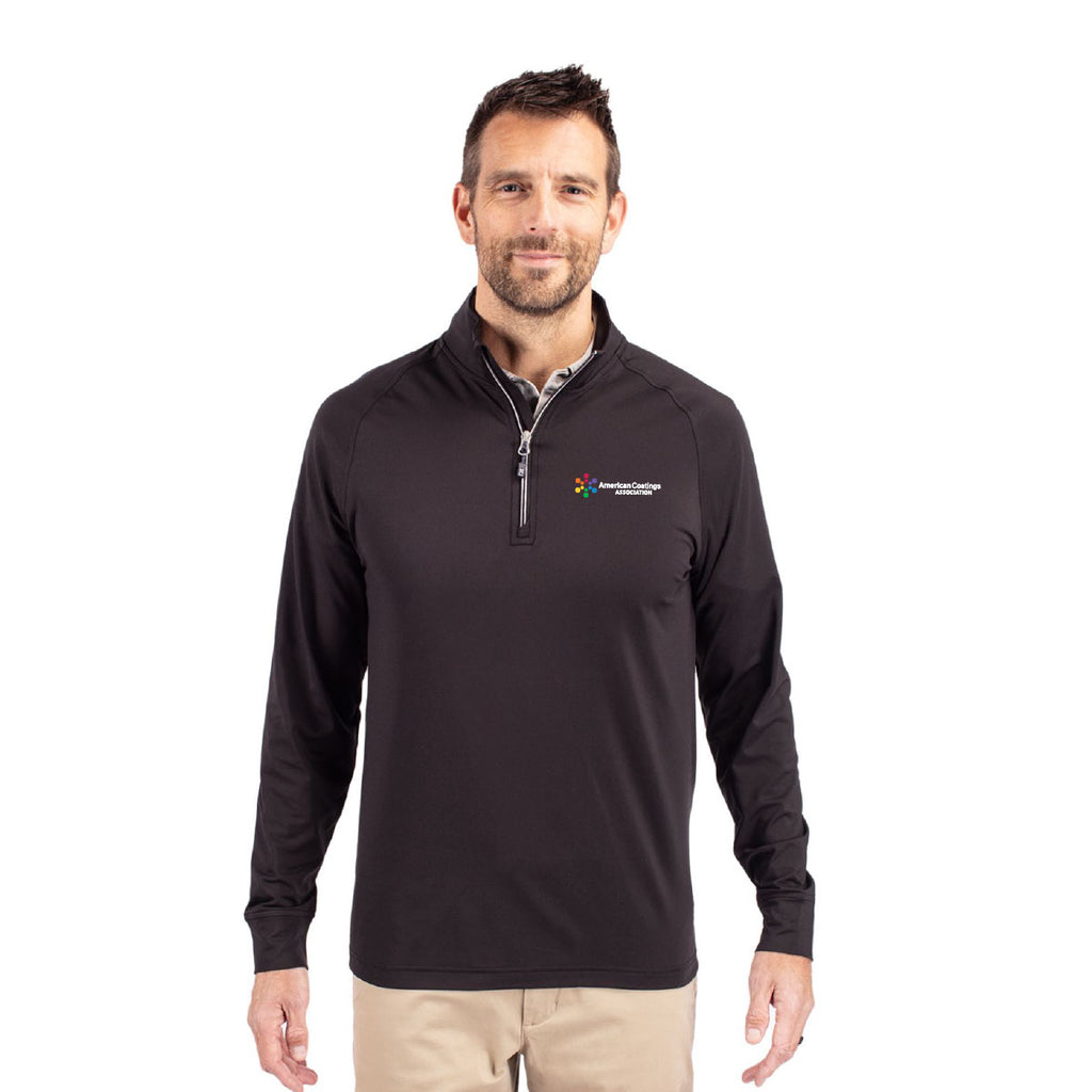Cutter & Buck Adapt Eco Knit Stretch Recycled Mens Quarter Zip Pullover