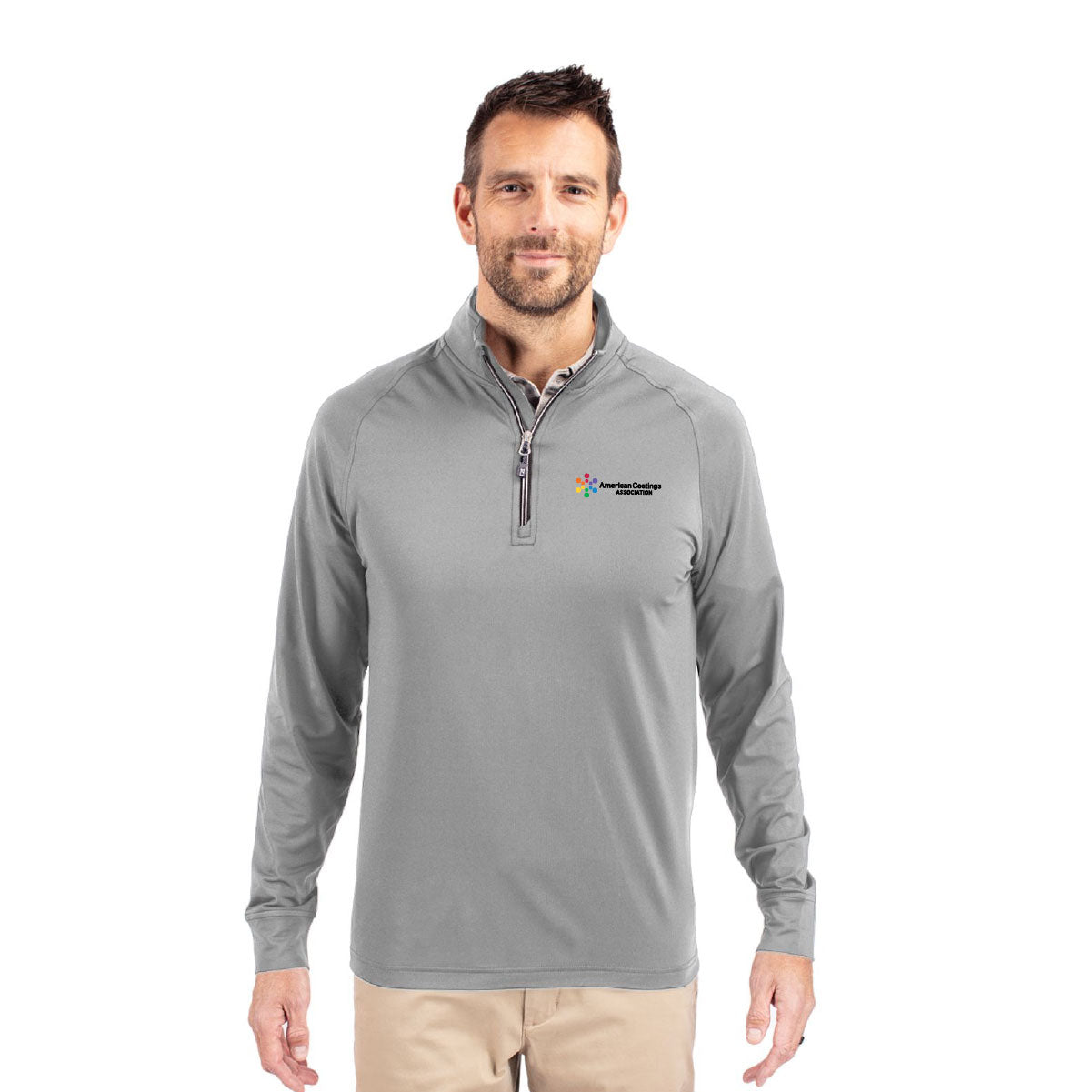 Cutter & Buck Adapt Eco Knit Stretch Recycled Mens Quarter Zip Pullover