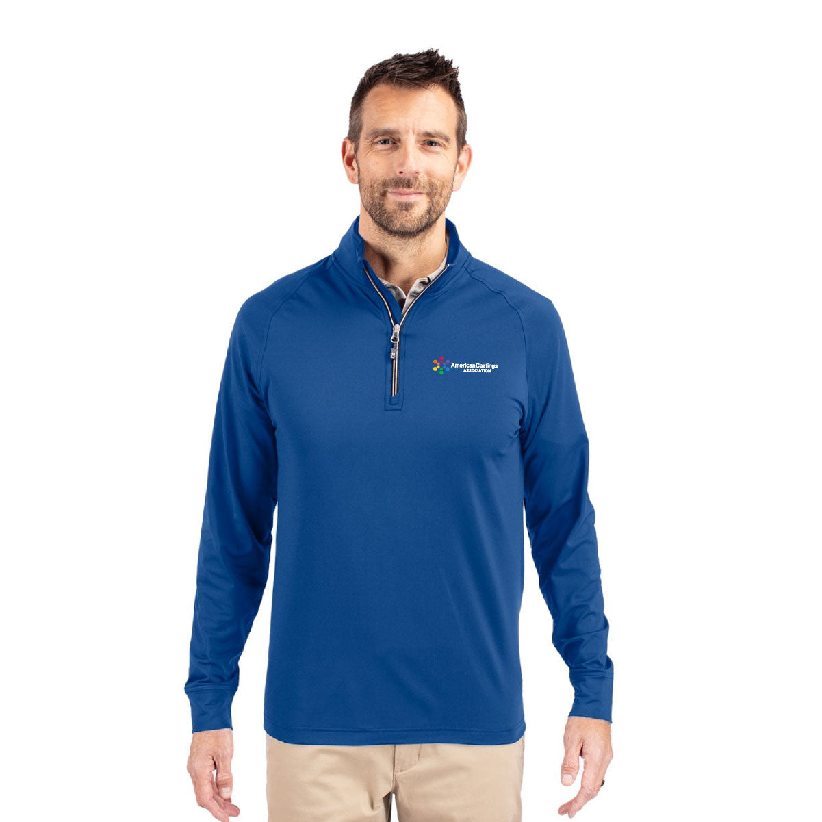 Cutter & Buck Adapt Eco Knit Stretch Recycled Mens Quarter Zip Pullover