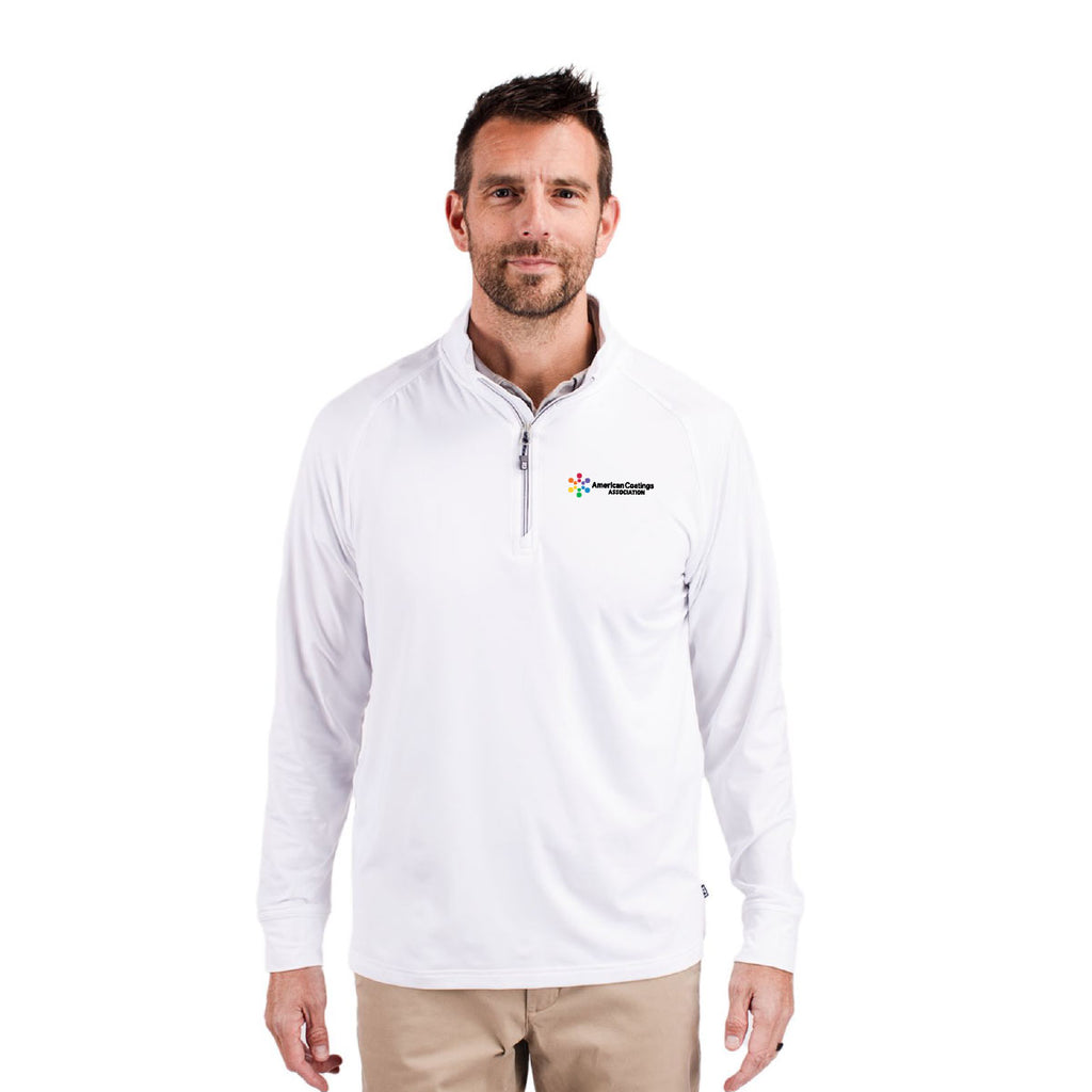 Cutter & Buck Adapt Eco Knit Stretch Recycled Mens Quarter Zip Pullover