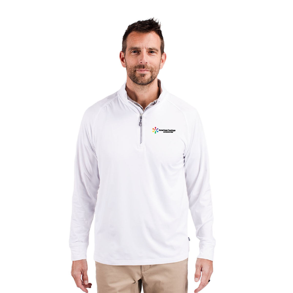 Cutter & Buck Adapt Eco Knit Stretch Recycled Mens Quarter Zip Pullover