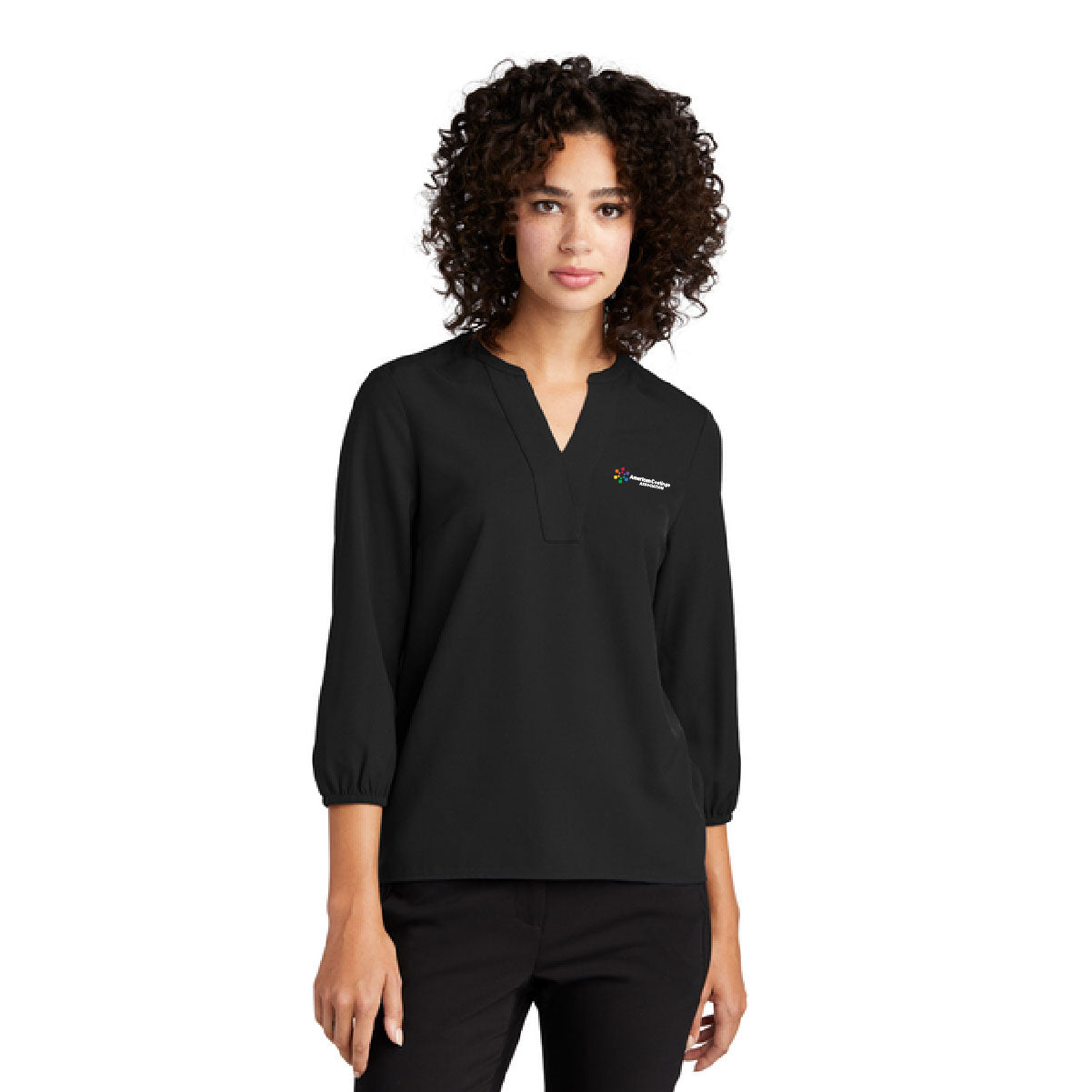 Mercer+Mettle® Women's Stretch Crepe 3/4-Sleeve Blouse