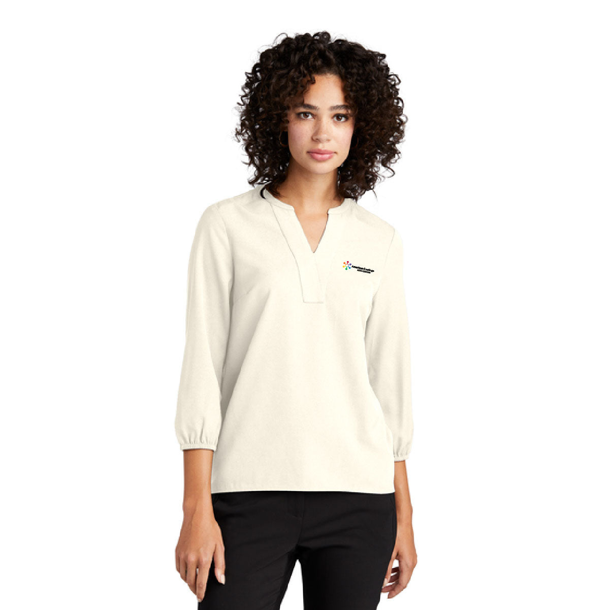 Mercer+Mettle® Women's Stretch Crepe 3/4-Sleeve Blouse