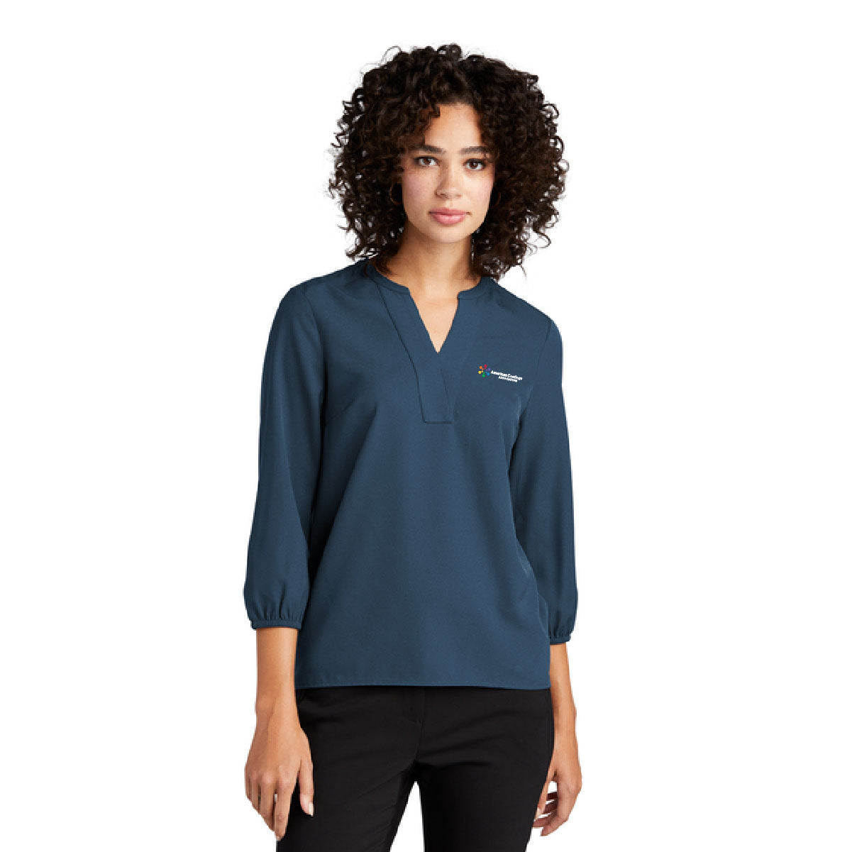 Mercer+Mettle® Women's Stretch Crepe 3/4-Sleeve Blouse